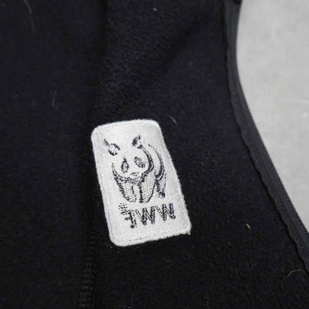 Patagonia Synchilla Vest Women Small Black Fleece  Full Zip Collectible LOGO VTG
